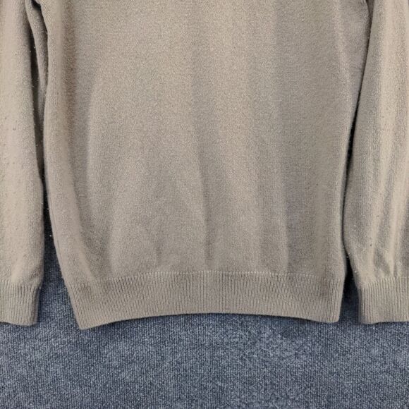 Cabela's Men's Sweater Tan Medium Mock Neck Pullover Lambswool Knit Long Sleeve - Picture 7 of 12